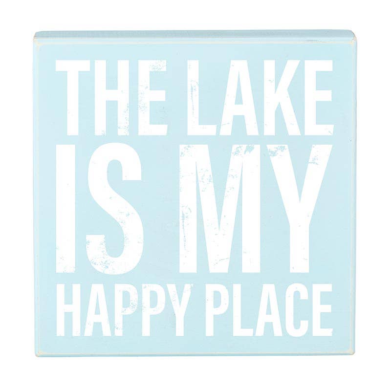 Box Sign - Lake Happy