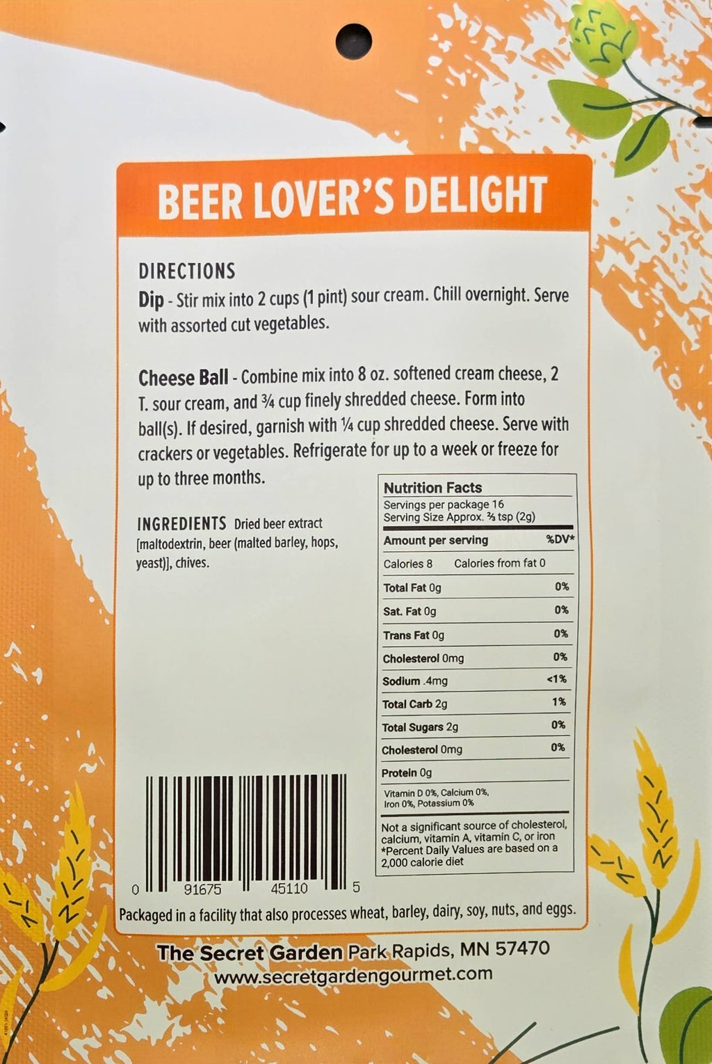 German Beer Dip Mix