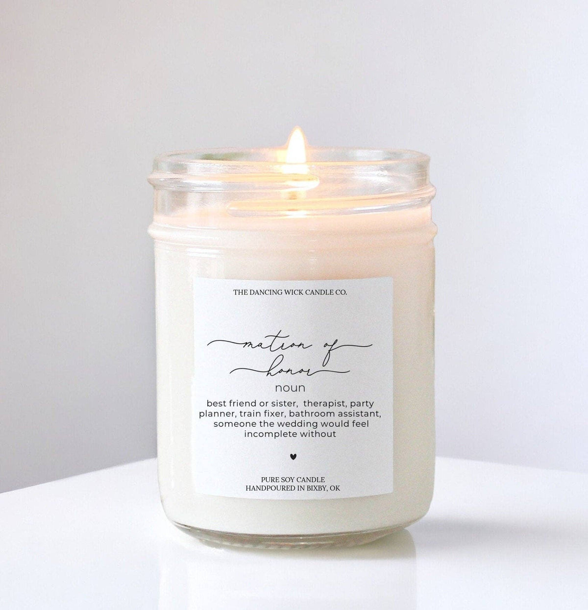Matron of Honor Gift Candle / Wedding Cake Scent