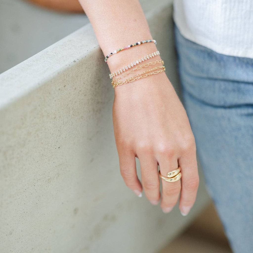 Delicate Stone Pulley Bracelet