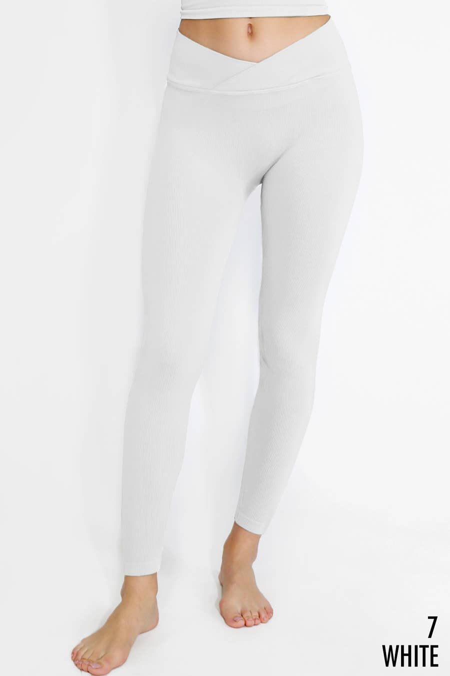NB8110 - Ribbed Crossover Waistband Leggings