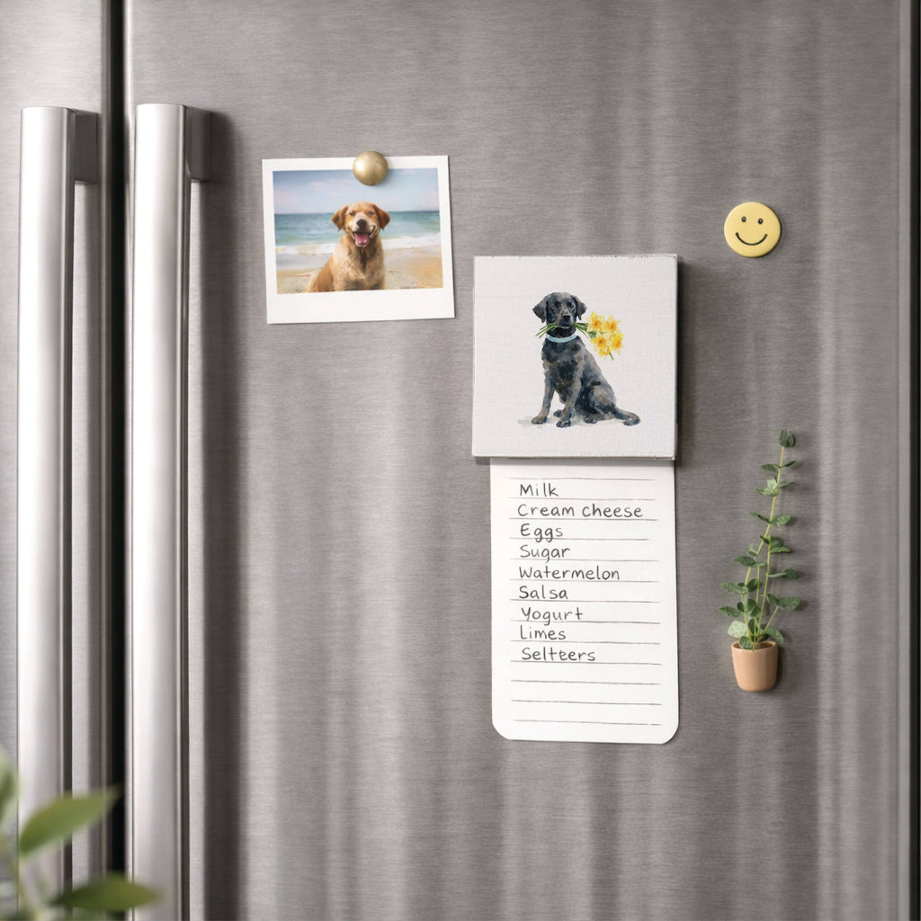 Daffodil Dog Magnet | Wooden Magnet | Dog Decor