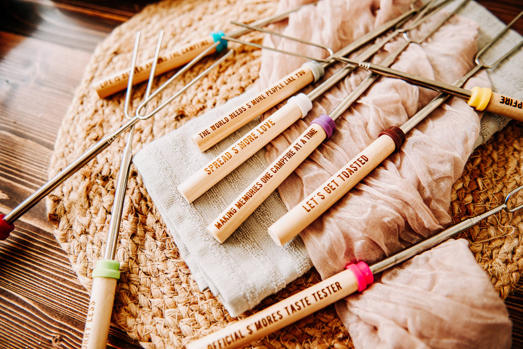 Engraved Campfire Roasting Fork - Fire Pit Marshmallow Fork
