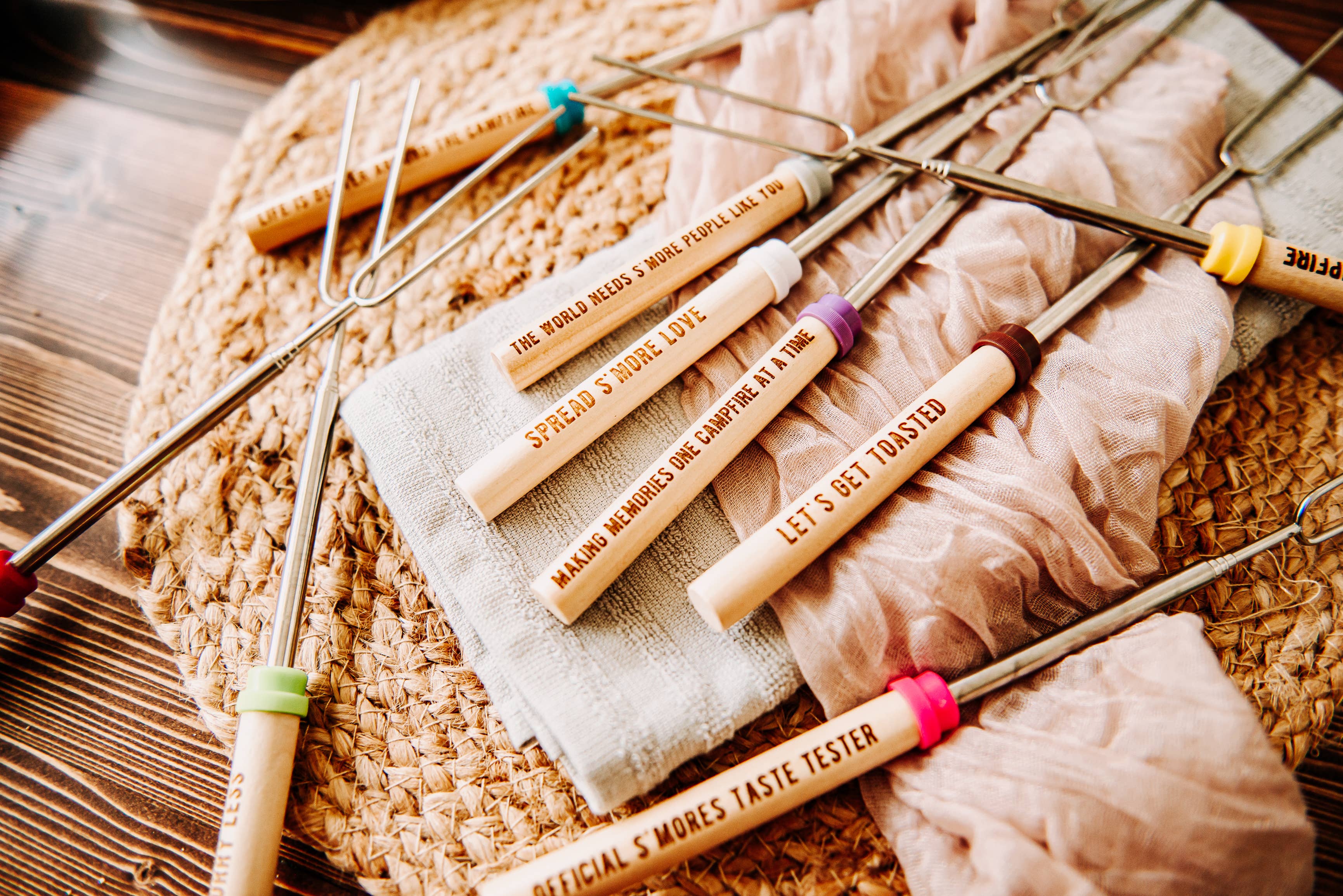 Engraved Campfire Roasting Fork - Fire Pit Marshmallow Fork