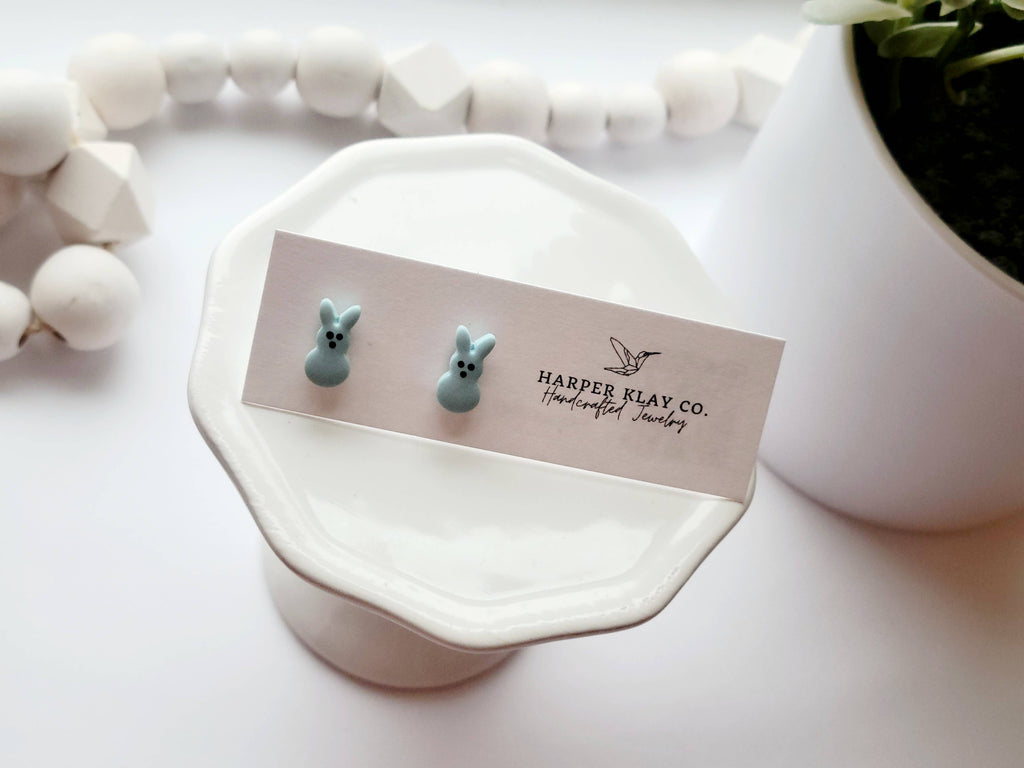 The Bunny Studs- Polymer Clay Easter Studs