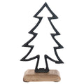 3.75" Long Black Metal Tree Christmas