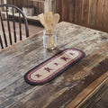 Connell Oval Table Runner Stencil Stars 8x24
