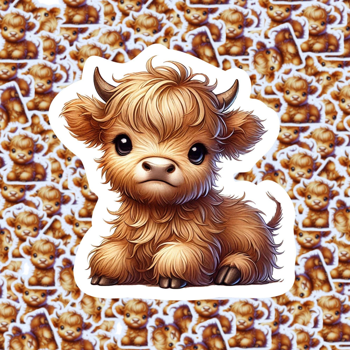 Baby Highland Cow Sticker