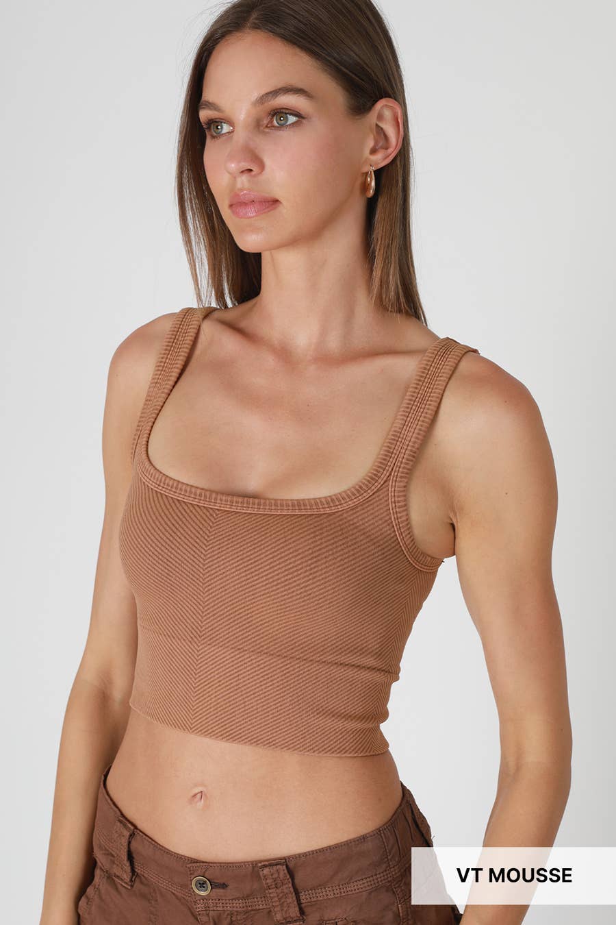 Vintage Chevron Crop Top