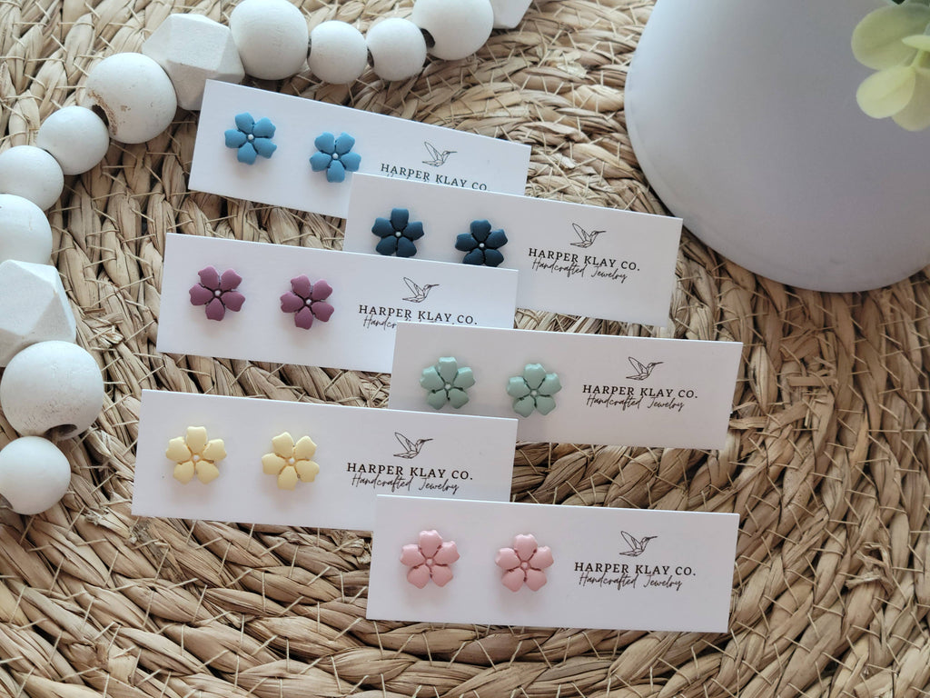 The Flower Studs- Polymer Clay Stud Earrings